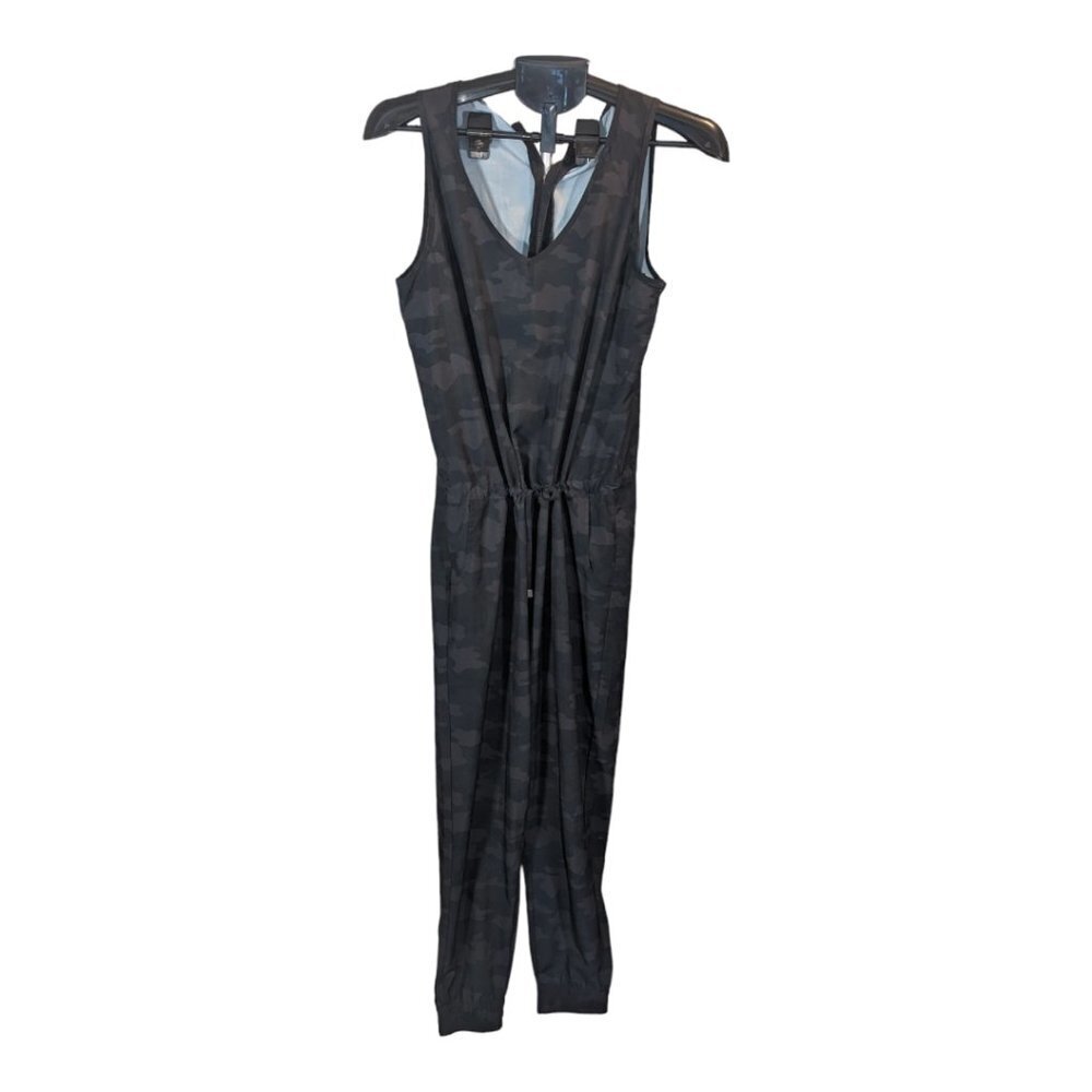 Kyodan Outdoor Black & Grey Camouflage Pockets Lightweight Jumpsuit Size M